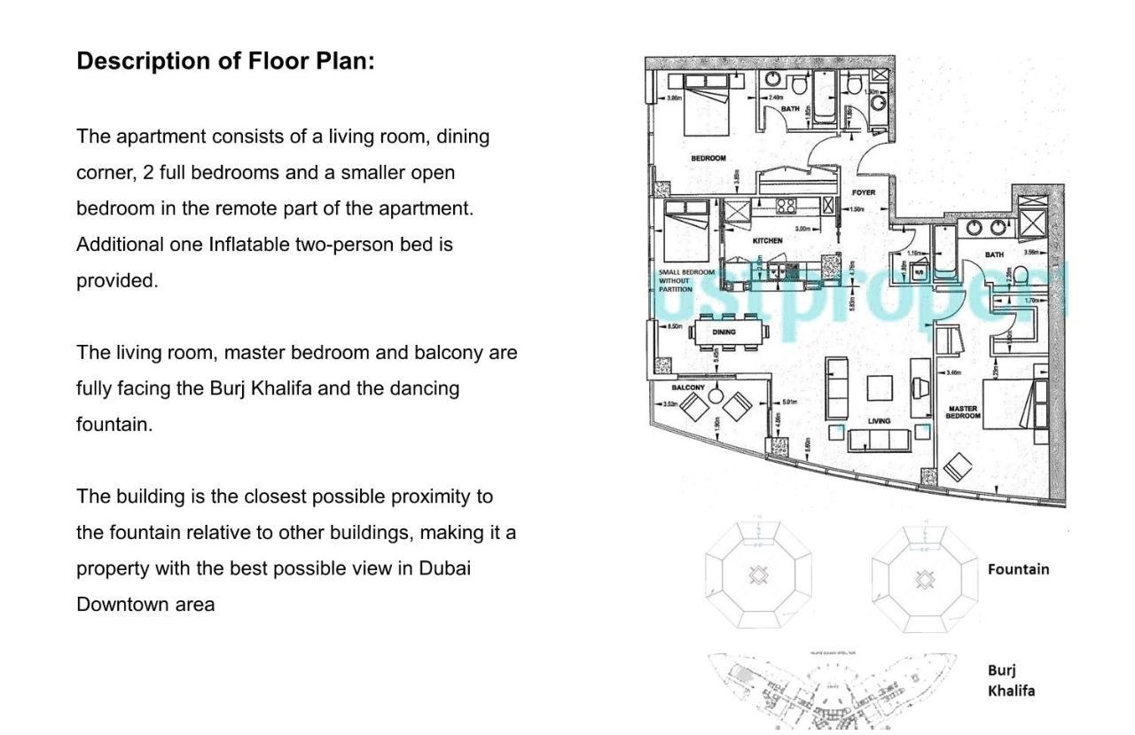 Elite Royal Apartment - Full Burj Khalifa & Fountain View - 2 Bedrooms And 1 Open Bedroom Without Partition Dubai Exterior photo